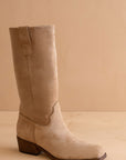 The Harrison Almond Suede Western Boots