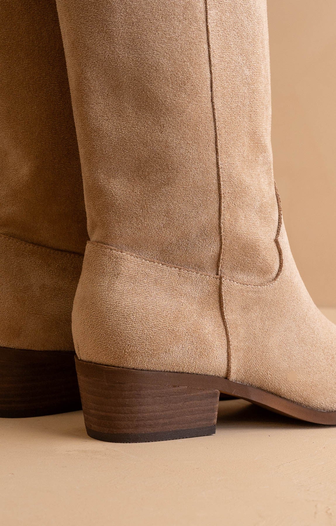 The Harrison Almond Suede Western Boots