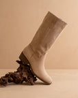 The Harrison Almond Suede Western Boots