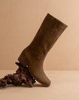 The Harrison Brown Suede Western Boots