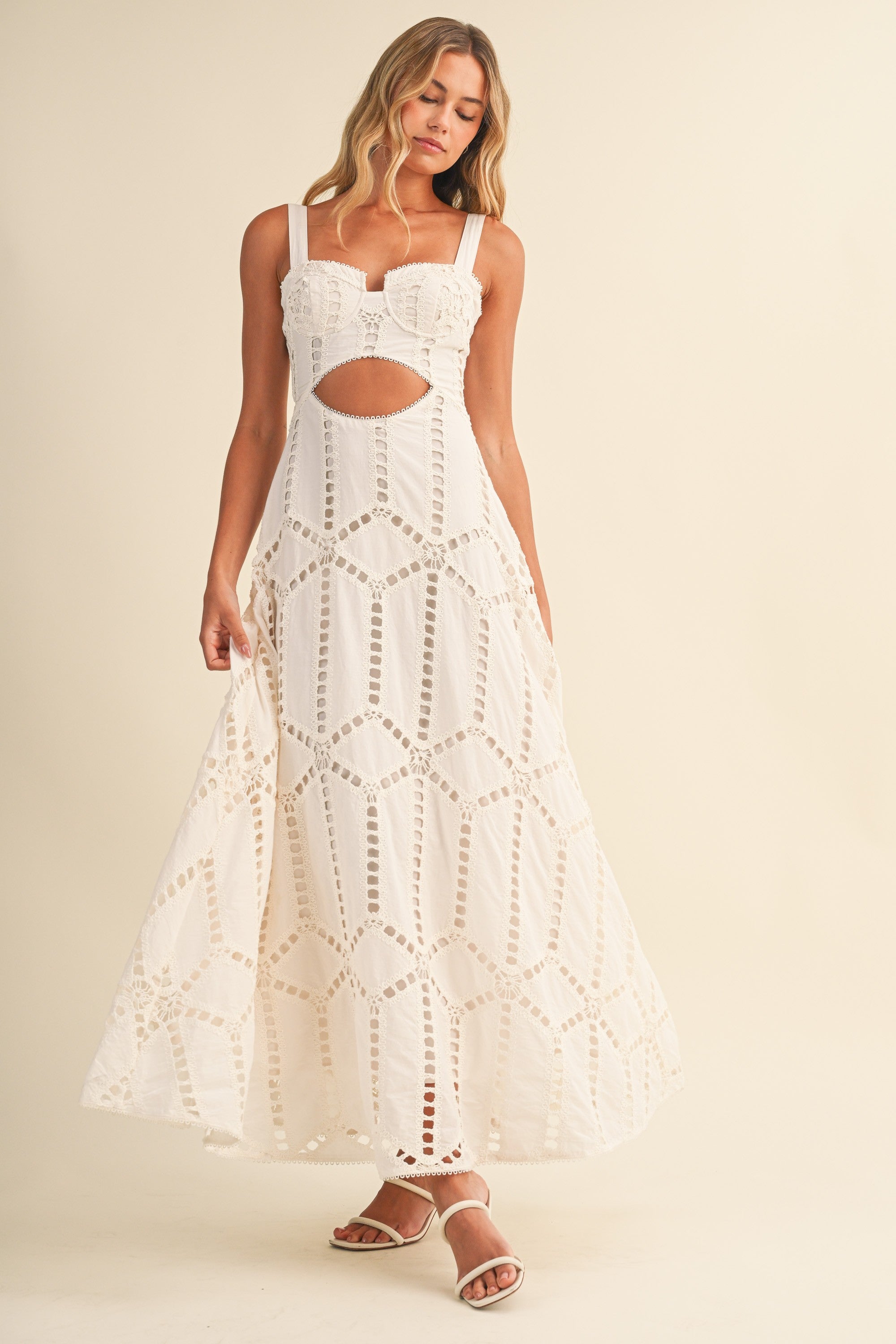 The Bellara Embroidered Cutout Dress
