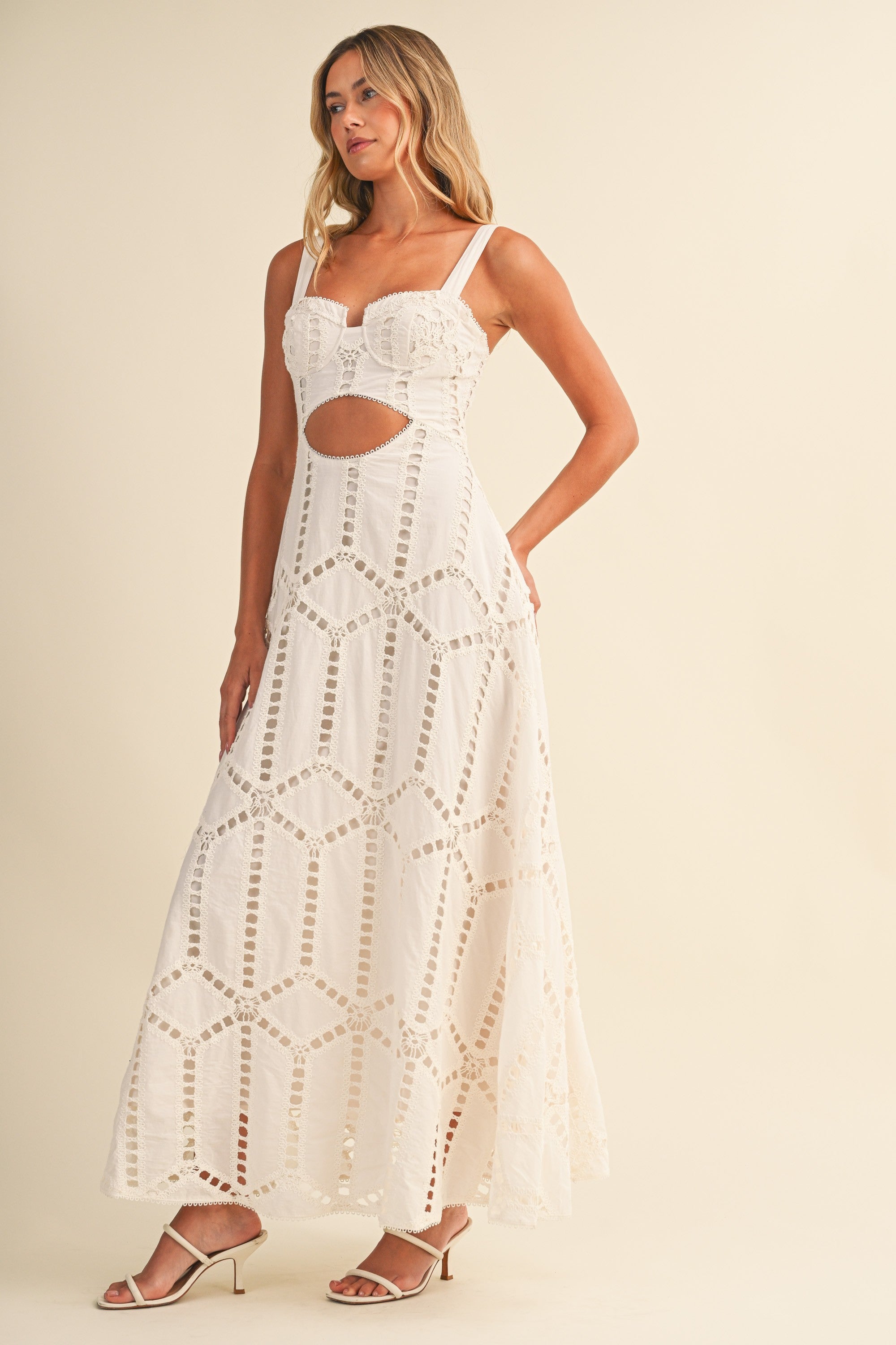 The Bellara Embroidered Cutout Dress