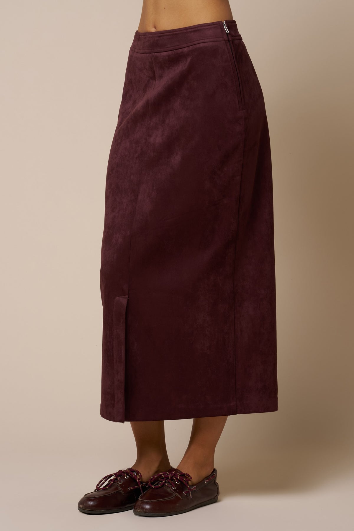 The Alma Vegan Suede Jacket + Skirt Set - Sold Separately