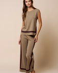 The Nola Border Striped Top + Pant Set - Sold Separately