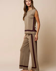The Nola Border Striped Top + Pant Set - Sold Separately
