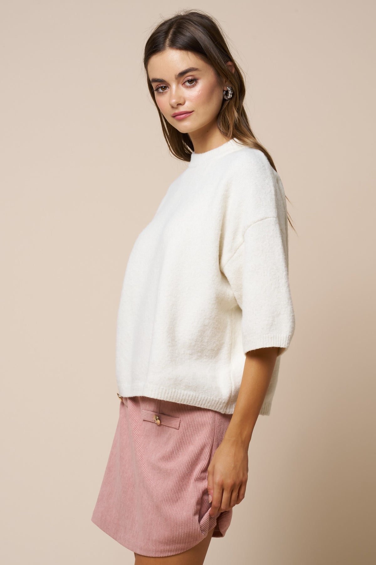 The Cora Ivory Sweater Top
