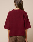 The Cora Burgundy Sweater Top