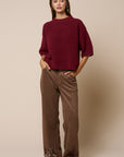 The Cora Burgundy Sweater Top