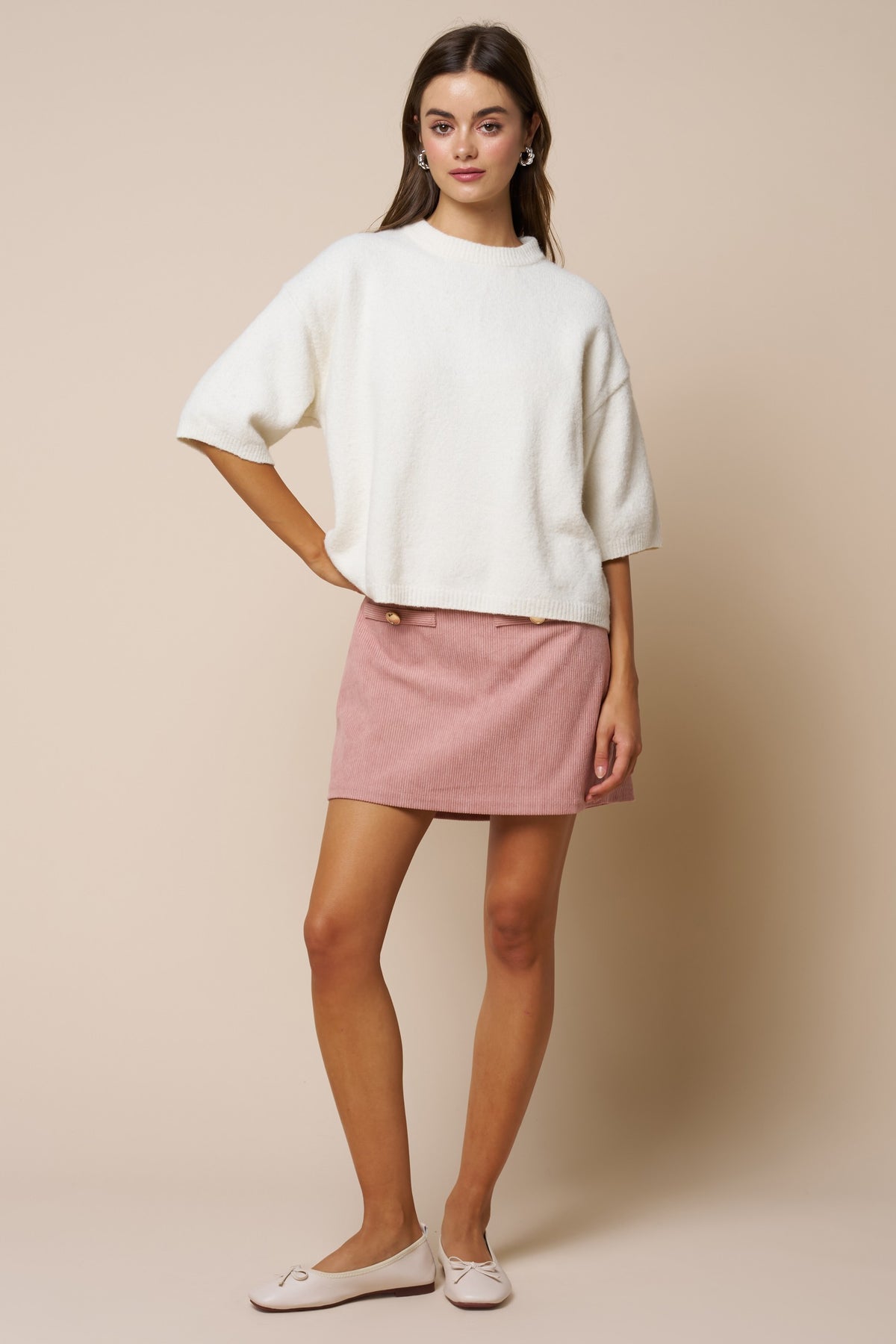 The Cora Ivory Sweater Top