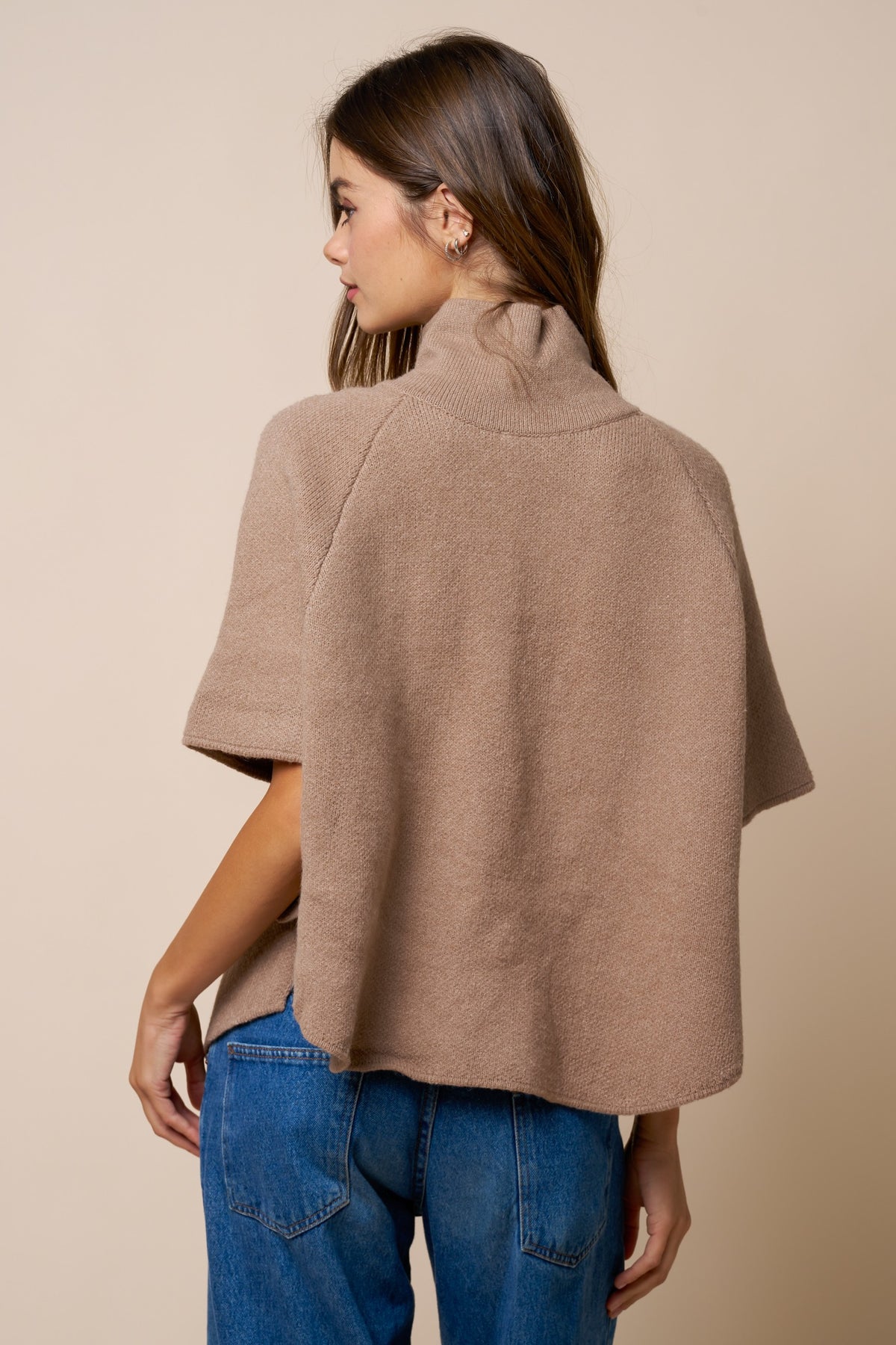 The Celia Mock Neck Poncho