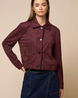 The Alma Vegan Suede Jacket + Skirt Set - Sold Separately