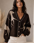 The Harper Brown Horse Cardigan