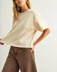 The Joss Oatmeal Boxy Top