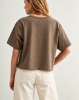 The Joss Olive Boxy Top