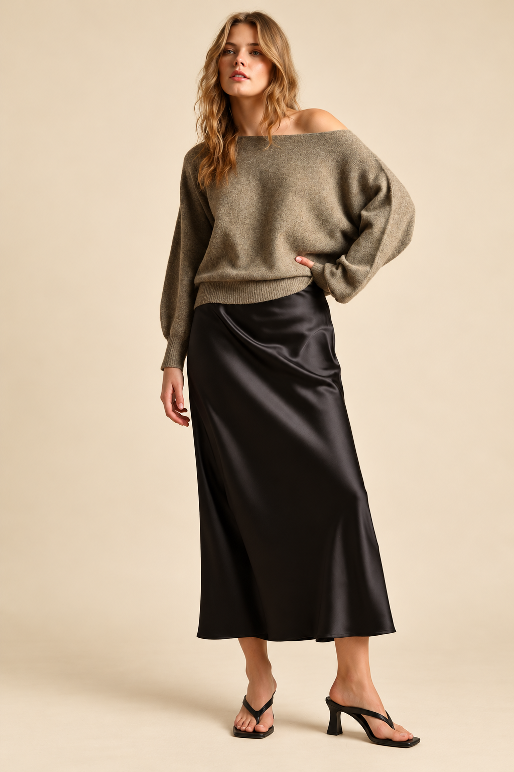 The Morgana Satin Maxi Skirt