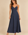 The Selma Navy Open Back Dress