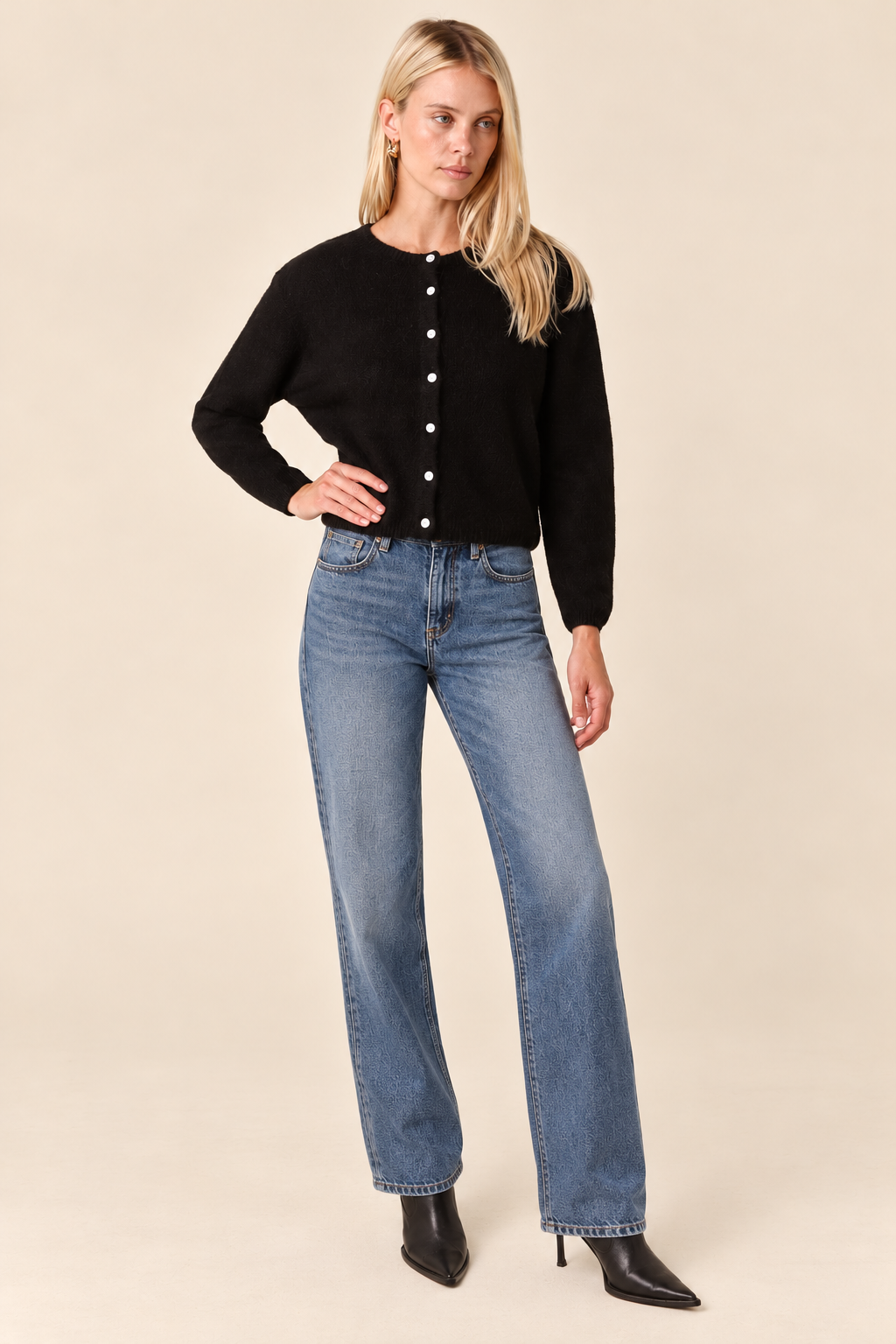 The Gemma Black Knit Cardigan