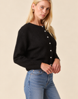 The Gemma Black Knit Cardigan