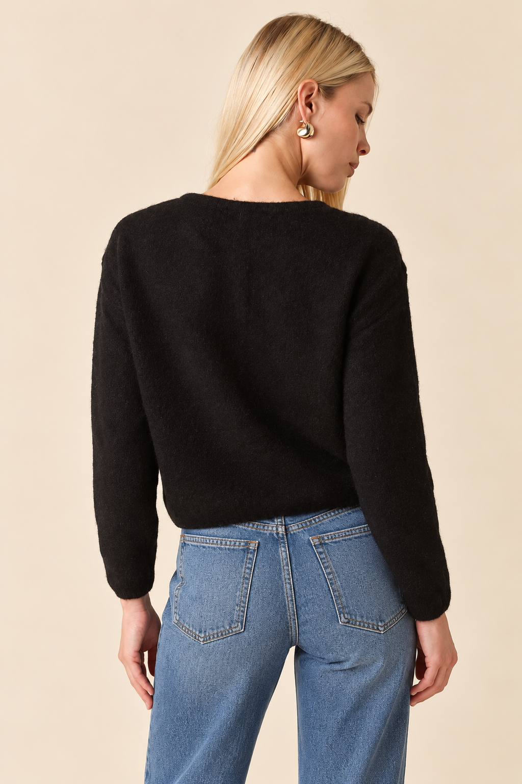 The Gemma Black Knit Cardigan