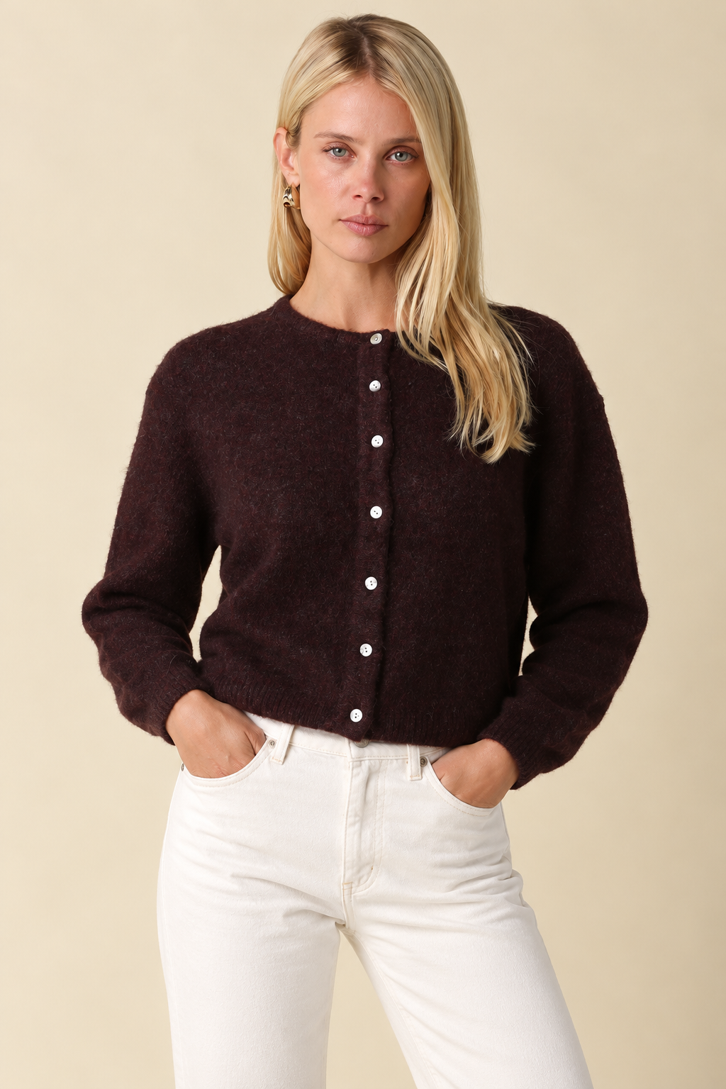 The Gemma Brown Knit Cardigan