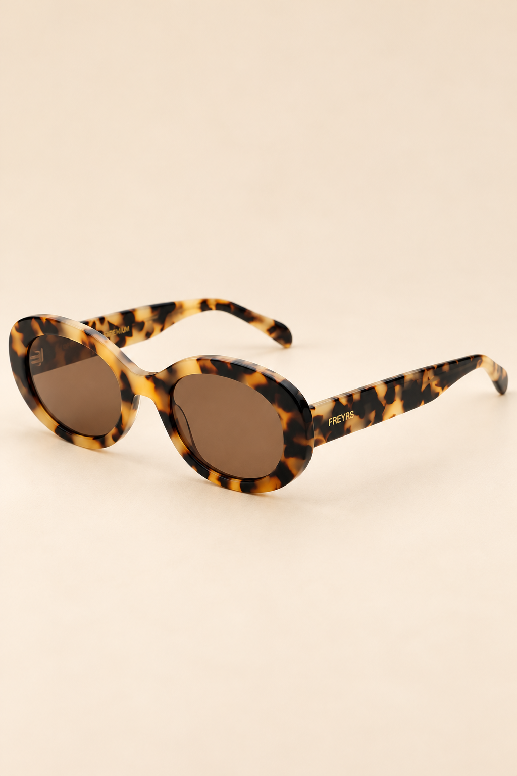 The Aria Milky Tortoise Acetate Oval Sunglasses