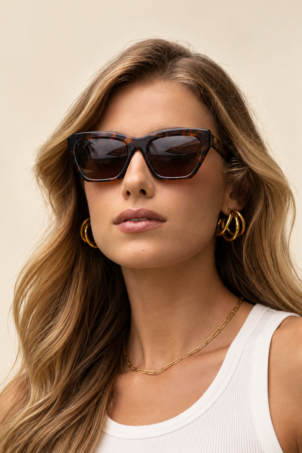 The Gia Tortoise Acetate Cat Eye Sunglasses