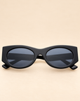 The Layla Black Acetate Oval Sunglasses