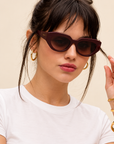 The Frankie Chocolate Acetate Cat Eye Sunglasses