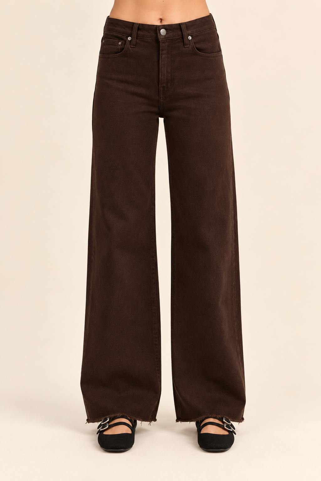 The Paola Espresso A-Line Jeans