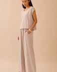 The Rumi Sand Top + Pant Set - Sold Separately
