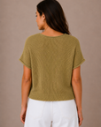 The Rowen Pointelle Ribbed Knit Sweater