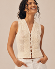 The Ellis Lace Knit Vest