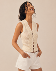 The Ellis Lace Knit Vest