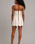 The Coralie Polka Dot Scalloped Mini Dress