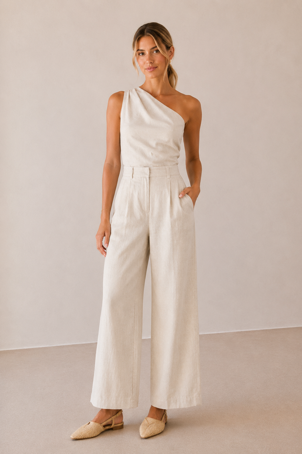 The Ciel Linen Top + Pant Set - Sold Separately