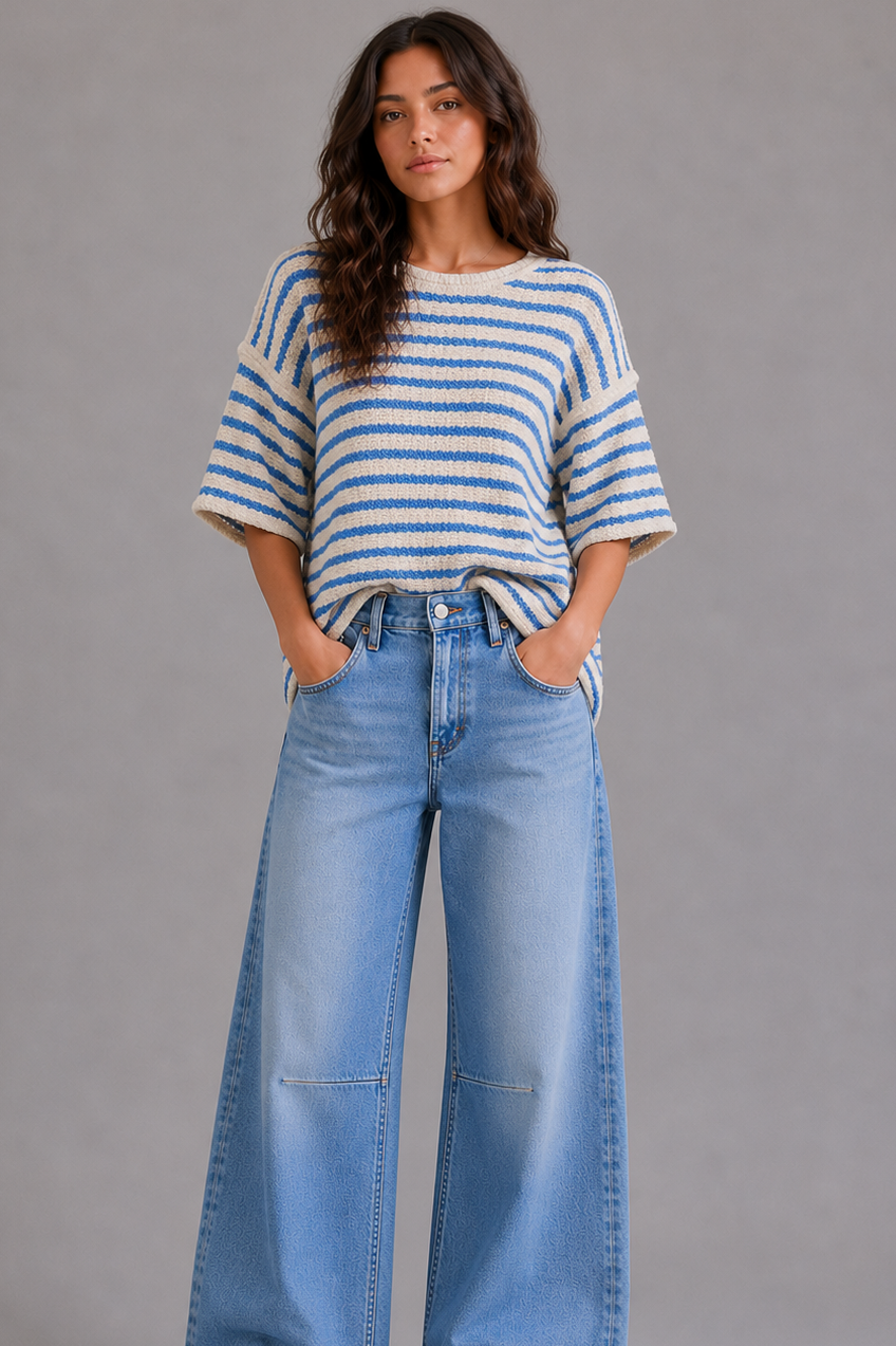 The Rory Striped Sweater Top