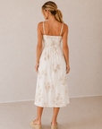 The Emelia Floral Corset Midi Dress