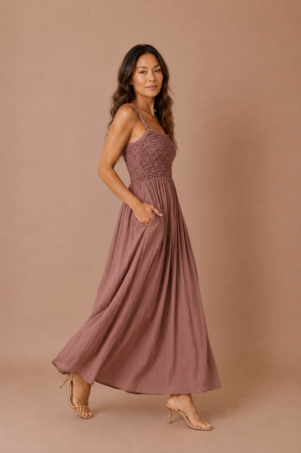 The Brielle Smocked Maxi Dress