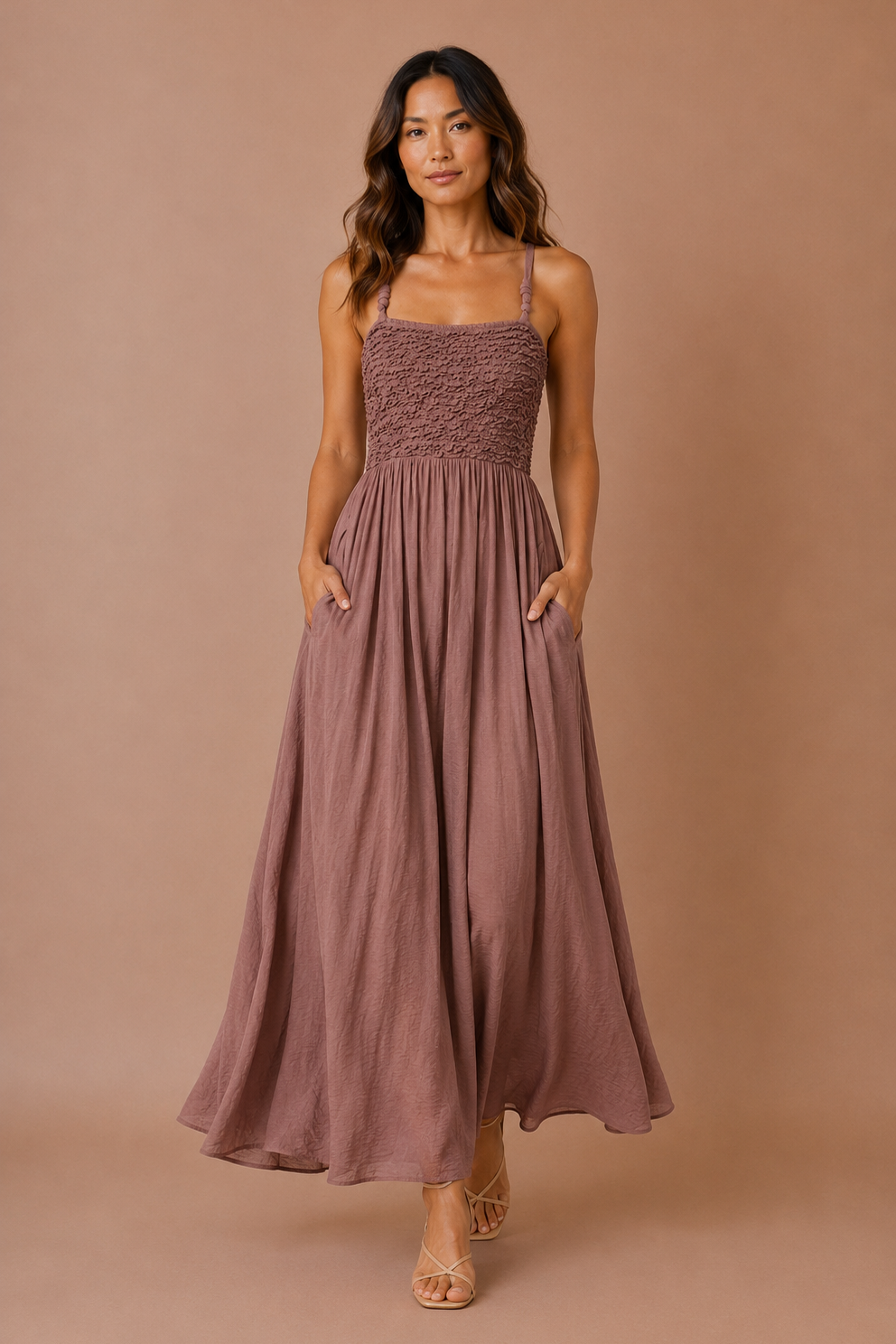 The Brielle Smocked Maxi Dress