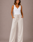The Kyra Natural Linen Lounge Pant