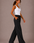 The Kyra Black Linen Lounge Pant