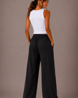 The Kyra Black Linen Lounge Pant