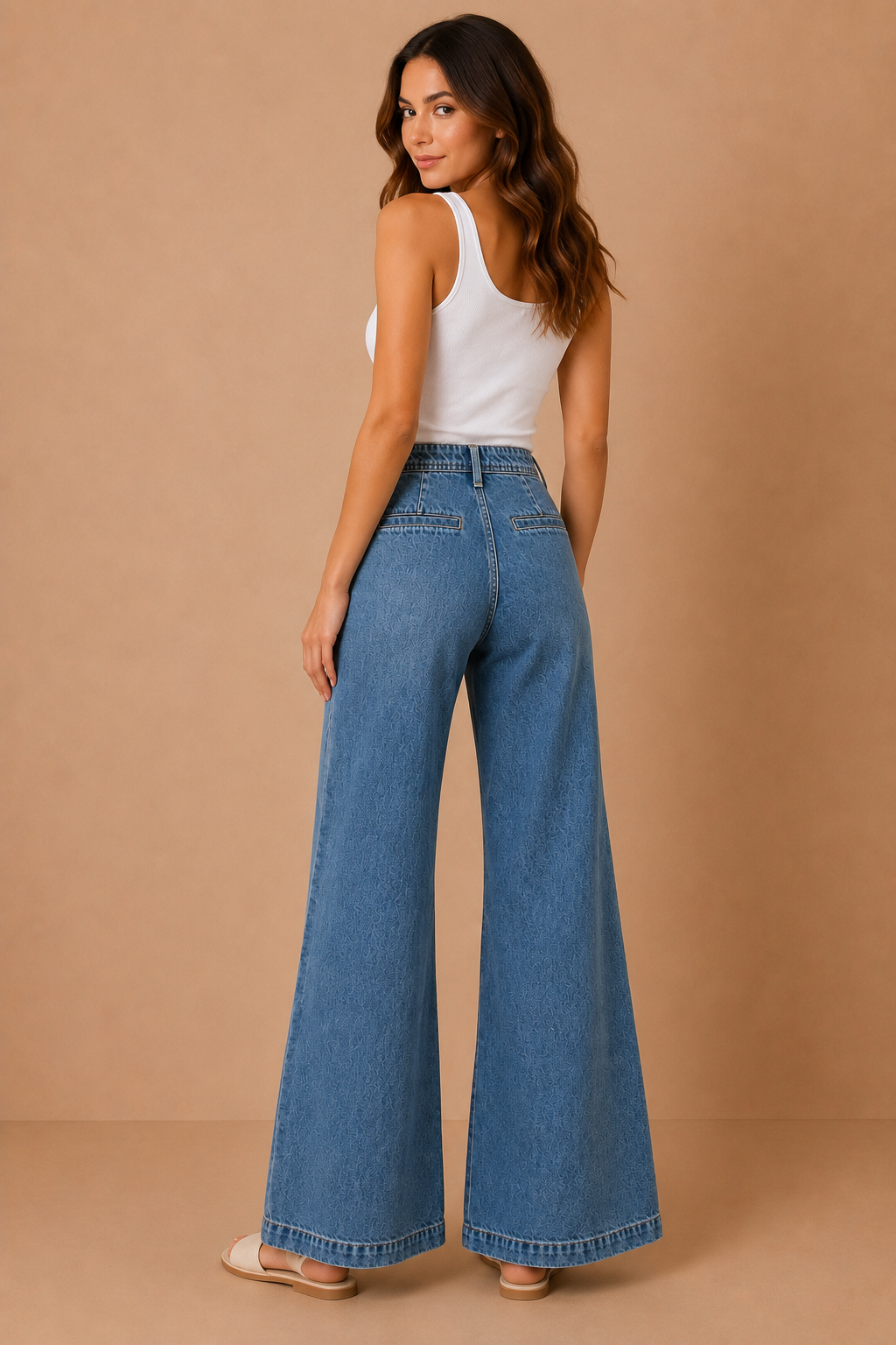 The Avery Micro Patch Pocket Wide Leg Jeans