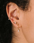 The Stone and Bar Stud Earrings