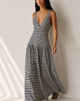 The Winona Striped Maxi Dress