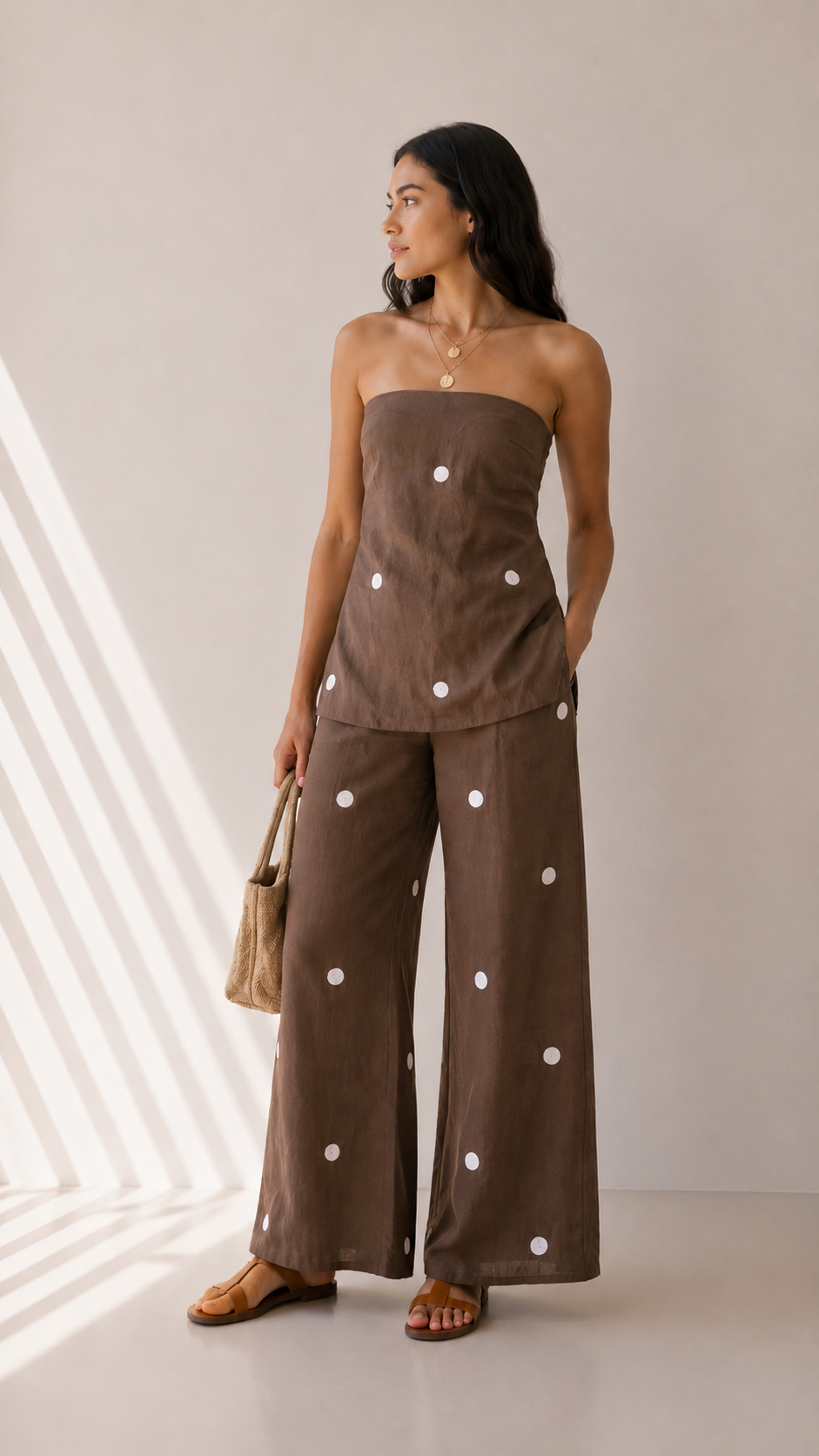 The Anais Polka Dot Top + Pant Set - Sold Separately