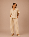 The Tova Beige Top + Pant Set - Sold Separately