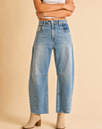 The Bella Seamed Barrel Jeans