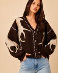 The Harper Brown Horse Cardigan