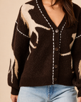 The Harper Brown Horse Cardigan